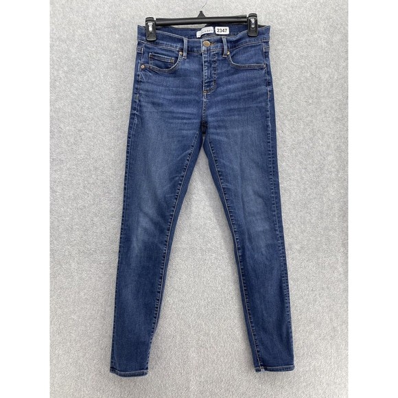 LOFT Denim - LOFT Ann Taylor Women's Blue Denim Jeans Size 4 Medium Wash Blend Skinny Crop